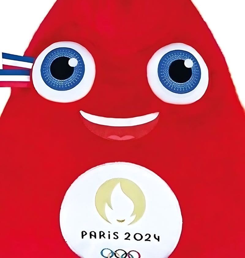 Peluche Géante Mascotte Officielle Jeux Olympiques Paris 2024 80 cm