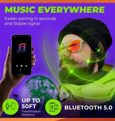 Bonnet Connecté avec écouteurs sans-fil Bluetooth  - 1