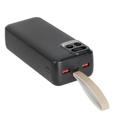 Batterie de secours USB A/USB C 30000mAh Power Delivery Noir Rivacase