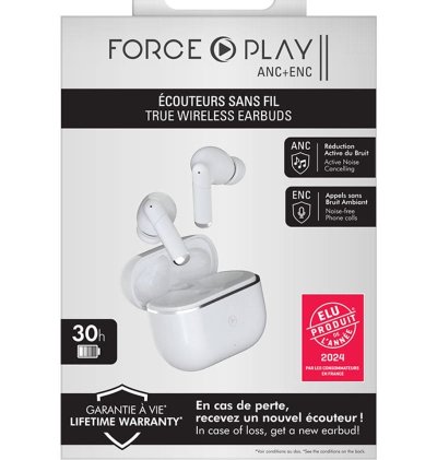 Ecouteurs True Wireless ANC+ENC Force Play II Blanc  - 5