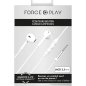 Ecouteurs Jack 3.5mm Bouton Conception renforcée Blanc - Force Play