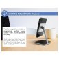 Chargeur induction 2 en 1 Stand Bureau Compatible MagSafe 15W - Noir - Force Power