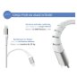 Câble Renforcé USB C/Lightning 1,2m 3A Blanc - 100% Plastique recyclé Force Power Lite