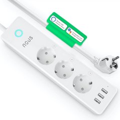 NOUS - Multiprise intelligente WIFI 15A avec mesure de consommation + 3 ports USB pilotables (TUYA) Nous - 1