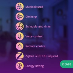 NOUS - 4x ampoules connectées WiFi, Zigbee compatible Tuya  - 3