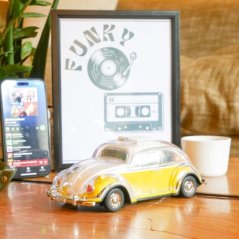 Enceinte rétro et radio - Retro Taxi - Jaune  - 2