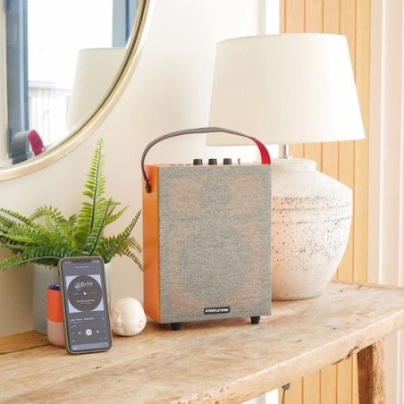 REDEFY - Enceinte Bluetooth de luxe avec housse en tissu - Orange